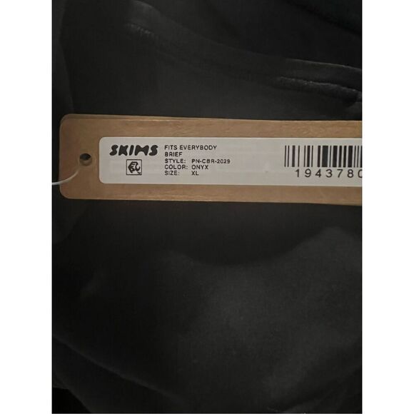 SKIMS Women's Onyx Stretchable Fits Everybody Cheeky Brief Size XL - Picture 4 of 5